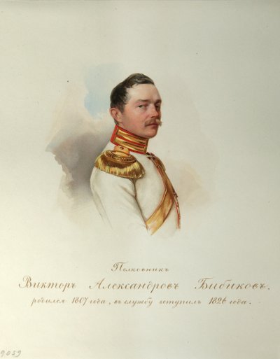 Portræt af Viktor Alexandrovich Bibikov 1807-1883 fra albummet af de kejserlige hestevagter, 1846-1849 af Hau