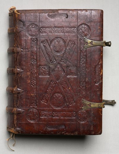 Evangelisk bog med evangelistportrætter af Hausbuch Master