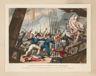 Gå ombord og tage det amerikanske skib Chesapeake af Heath