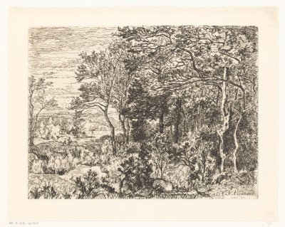 Figurer i udkanten af ​​en skov af Hector Allemand