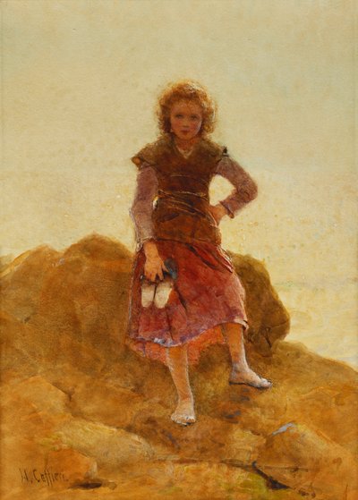 En muslingesamler, af Hector Caffieri