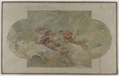 Skitse til bryllupssalen i det 8. arrondissement i Paris: Brylluppet af Hector d