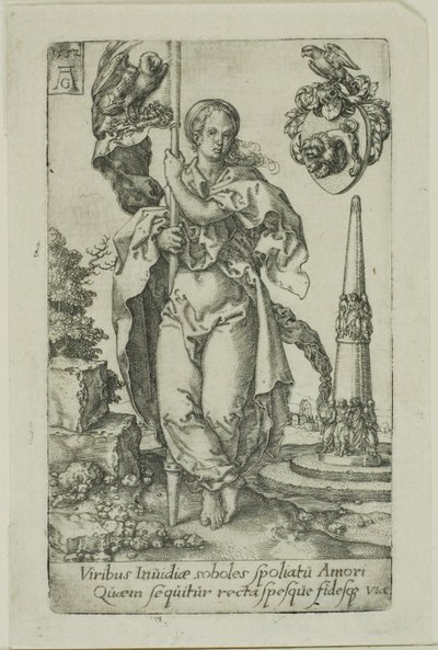Næstekærlighed, fra Dyderne af Heinrich Aldegrever