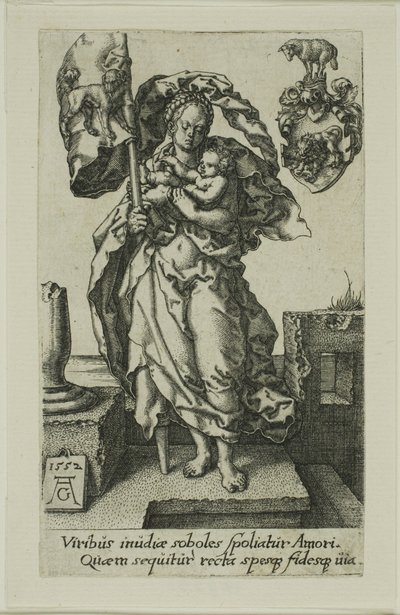 Medfølelse, fra dyderne af Heinrich Aldegrever