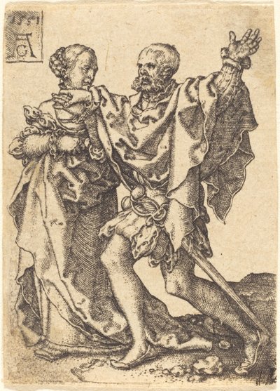 Dansende par, 1551. af Heinrich Aldegrever