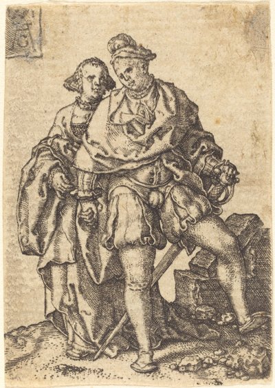 Dansende par, 1551. af Heinrich Aldegrever