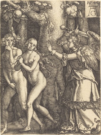 Udvisning fra Paradiset, 1540. af Heinrich Aldegrever