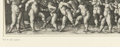 Frisisk med dansende børn af Heinrich Aldegrever