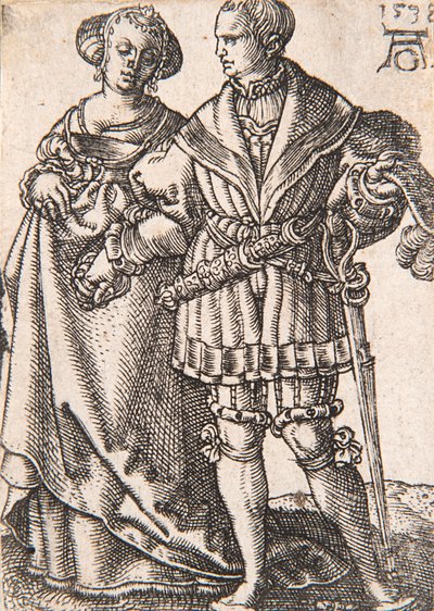 Fra serien The Small Wedding Dancers, 1538. af Heinrich Aldegrever