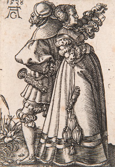 Fra serien The Small Wedding Dancers, 1538. af Heinrich Aldegrever