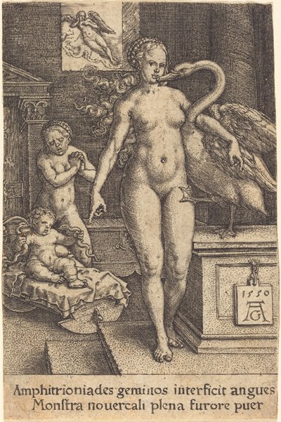 Hercules som barn af Heinrich Aldegrever