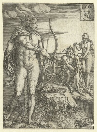 Hercules redder Deianira fra Nessus Labours of Hercules (serietitel) af Heinrich Aldegrever