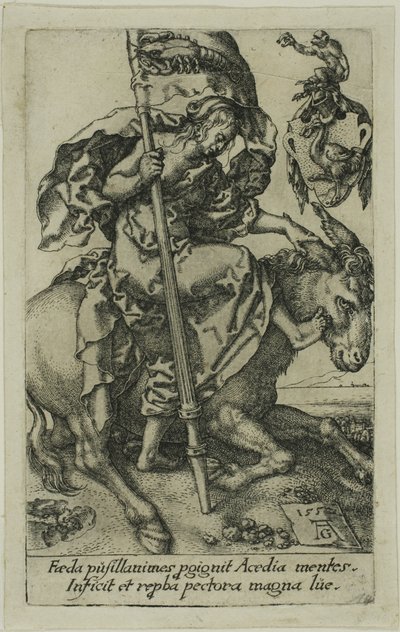 Lediggang, fra Lasterne af Heinrich Aldegrever