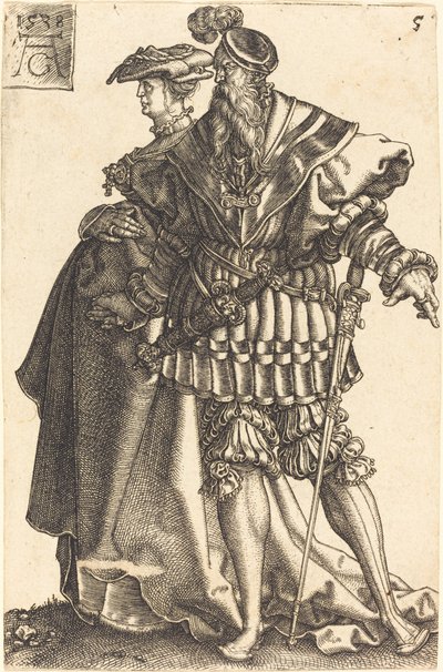Store bryllupsdansere, 1538. af Heinrich Aldegrever