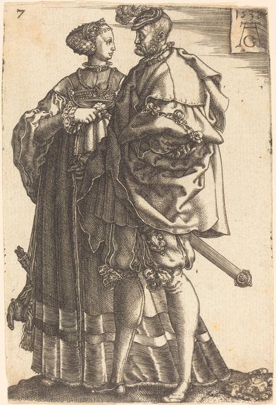 Store bryllupsdansere, 1538. af Heinrich Aldegrever