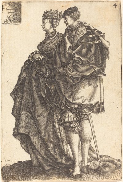 Store bryllupsdansere, 1538. af Heinrich Aldegrever
