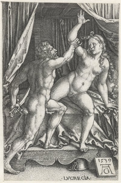 Lucretia og Sextus Tarquinius Lucrecia (titel på objekt) af Heinrich Aldegrever