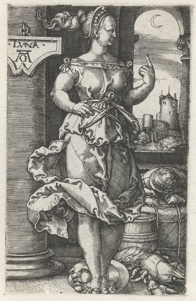 Luna (titel på objekt) af Heinrich Aldegrever