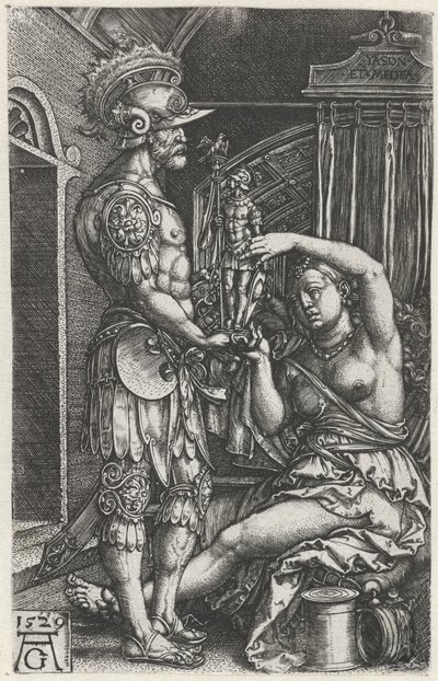 Medea giver et billede til Jason af Heinrich Aldegrever