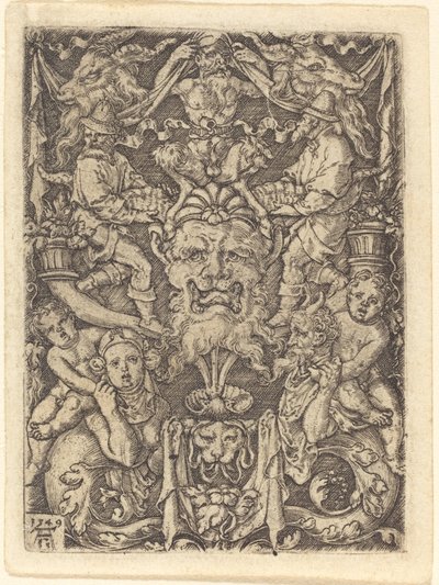 Ornament med maske af Heinrich Aldegrever
