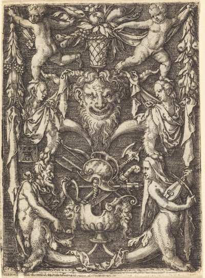 Ornament med maske af Heinrich Aldegrever