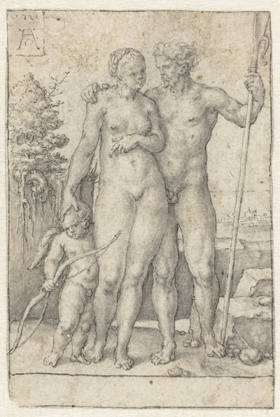 Paris, Oenone og Amor af Heinrich Aldegrever