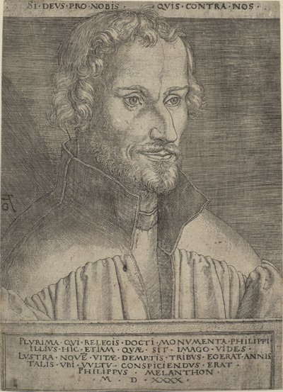 Portræt af Philipp Melanchthon af Heinrich Aldegrever