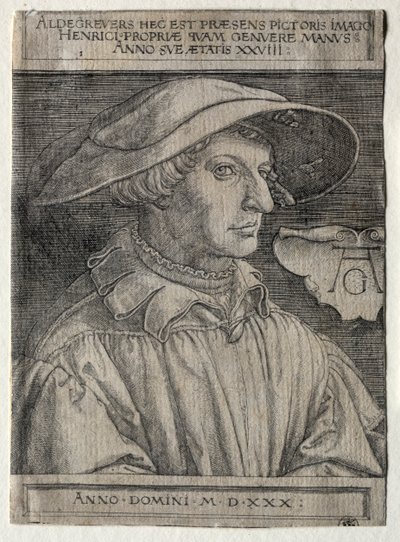 Selvportræt, 1530. af Heinrich Aldegrever