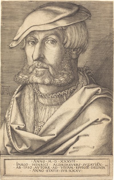 Selvportræt, 1537. af Heinrich Aldegrever