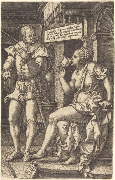 Sophonisba, 1553. af Heinrich Aldegrever