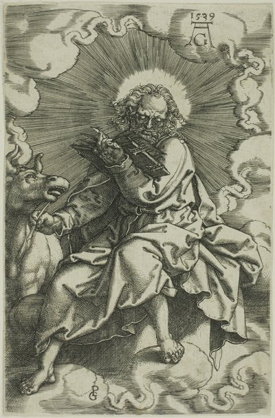 St. Luke, fra De fire evangelister af Heinrich Aldegrever