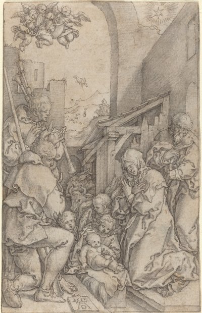 Fødselen, 1552. af Heinrich Aldegrever