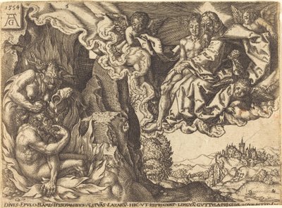 Den rige mand i helvede. af Heinrich Aldegrever