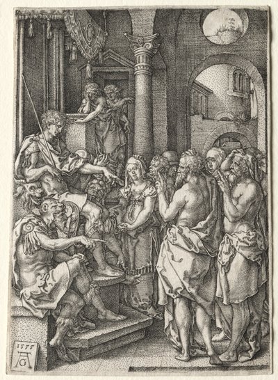 Historien om Susanna: Susanna anklaget for utroskab, 1555. af Heinrich Aldegrever