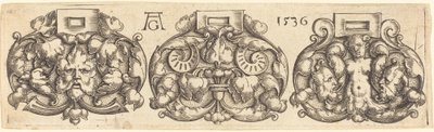 Tre Bæltespænder Side om Side af Heinrich Aldegrever