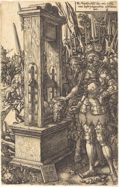 Titus Manlius halshugger sin søn, 1553. af Heinrich Aldegrever