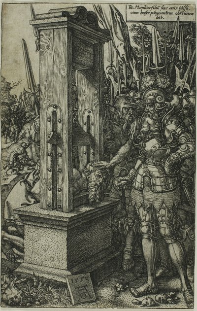 Titus Manlius halshugger sin søn af Heinrich Aldegrever