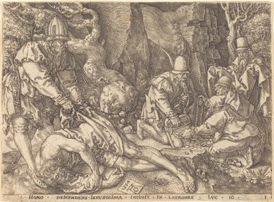 Rejsende blandt tyve, 1554. af Heinrich Aldegrever