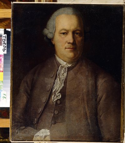 Portræt af A. von Berg par Buchholz, Heinrich (1735-1780) af Heinrich Buchholtz