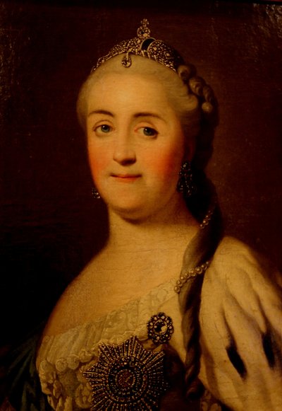 Portræt af kejserinde Catherine II 1729-1796, 1770