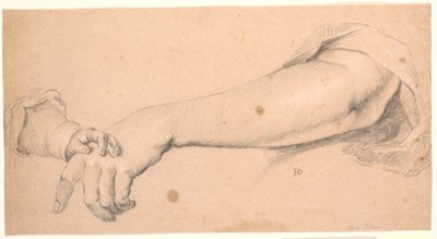 Studie: en kvindearm, hvorpå en barnehånd hviler af Heinrich Dittmers