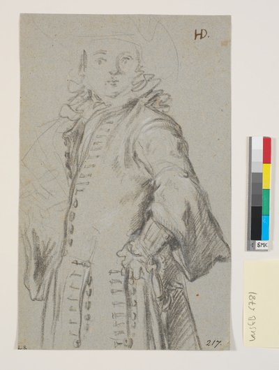 Studie til et mandsportræt, 3/4 figur af Heinrich Dittmers
