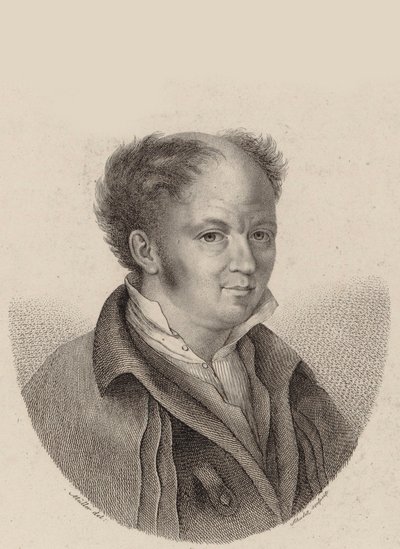 Portræt af komponisten Gottfried Weber 1779-1839, ca 1820. af Heinrich Franz Schalck