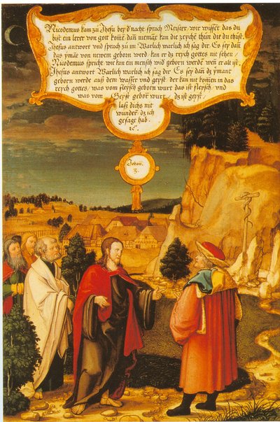 185 Württemberg og Mömpelgard Mömpelgard-alteret Kristus og Nikodemus af Heinrich Füllmaurer