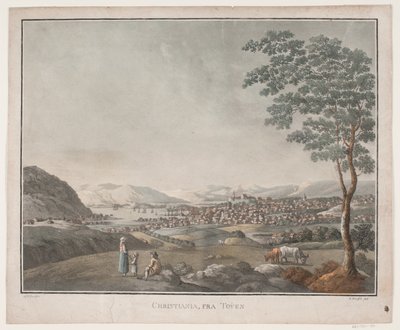 Christiania, fra Tøyen af Heinrich Grosch