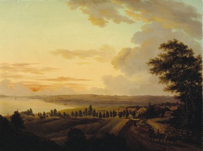 Sjællandsk landskab, aften af Heinrich Grosch