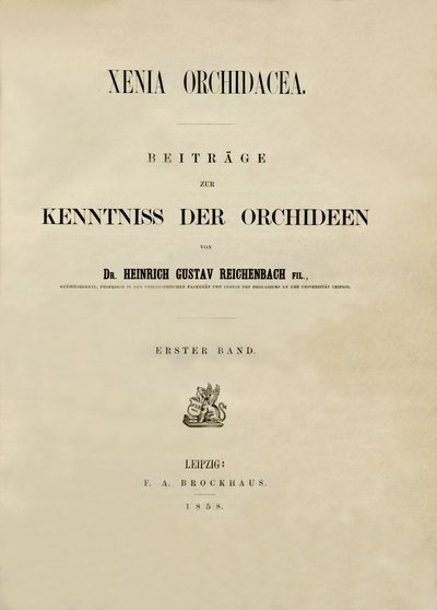 Titelblad af Heinrich Gustav Reichenbach