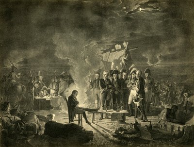 Napoleons bivuak på slagmarken Wagram natten mellem den 5. og 6. juli 1809, 1921. af Heinrich Guttenberg