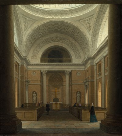 The Slotskirken of Christiansborg, Copenhagen af Heinrich Hansen (Danish