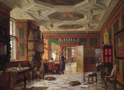 Interiør af Rosenberg Slot, København af Heinrich Hansen